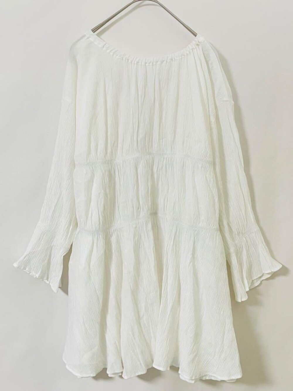 Amher Tiered Blouse White